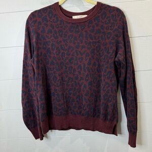 Loft | Women's Wool Animal Print Sweater Size Medium